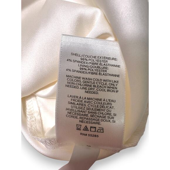 NWT Express Ivory Satin Chevron Detail Cami Top Size Medium - Picture 9 of 10